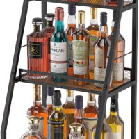 3-Tier Trapezoid Liquor Stand for Home Bar